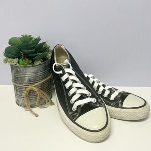 Converse All Star low top sneakers, black, Women’s size 9/ Men’s size 7